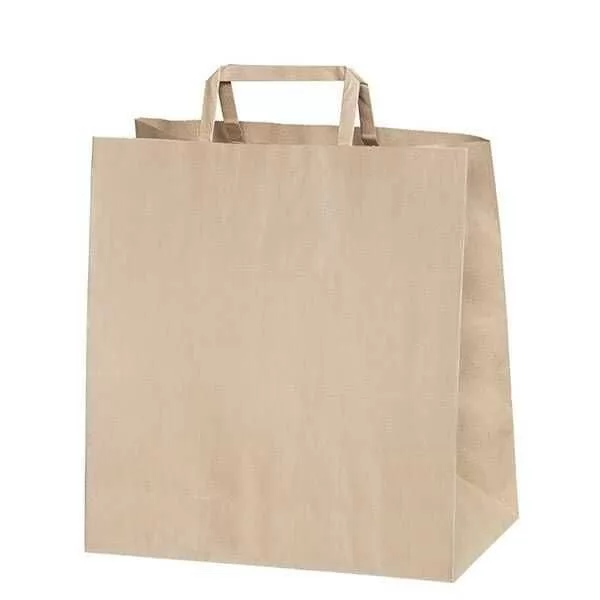 Ekonomik Kraft Çanta Düz Saplı 16x27x29 cm