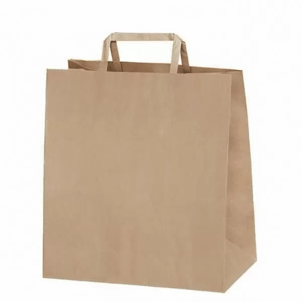 Naturel Kraft Çanta Düz Saplı Büyük Boy 16x27x28 cm