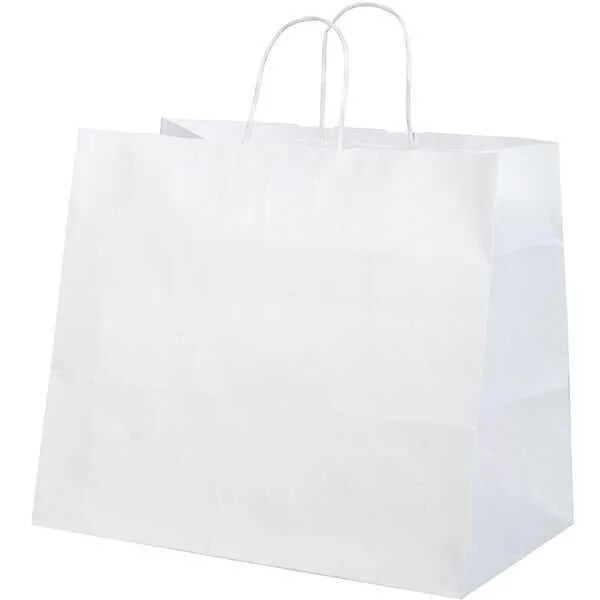 Ekonomik Beyaz Kraft Çanta Jumbo Boy 36x24x33 cm