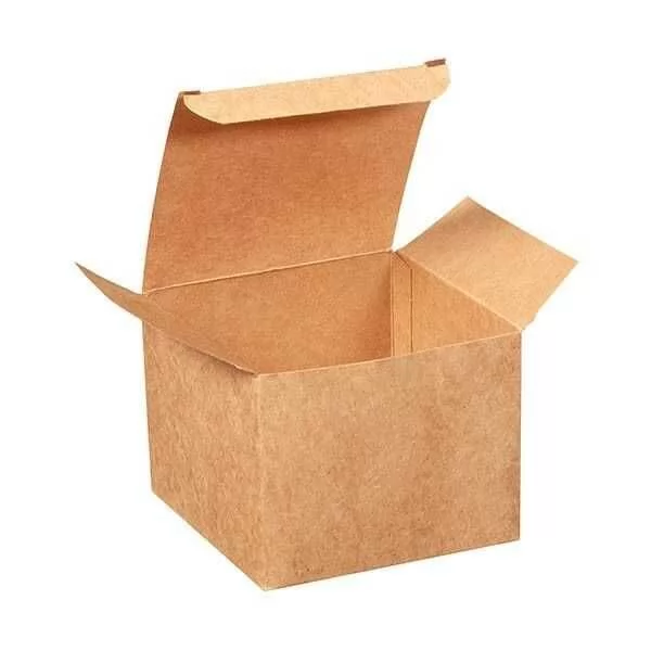 Kraft Karton Hamburger Turta Kutusu 11,5x11,5x9 cm