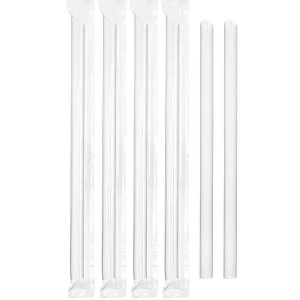 Şeffaf Bubble Tea Pipet Jelatin Sargılı 11 x 220 mm