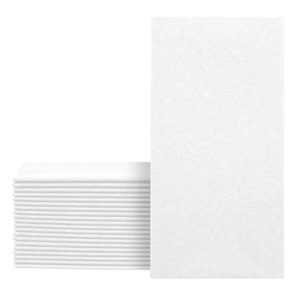 Kitap Katlama Beyaz Airlaid Kumaş Dokulu Peçete 40x40cm