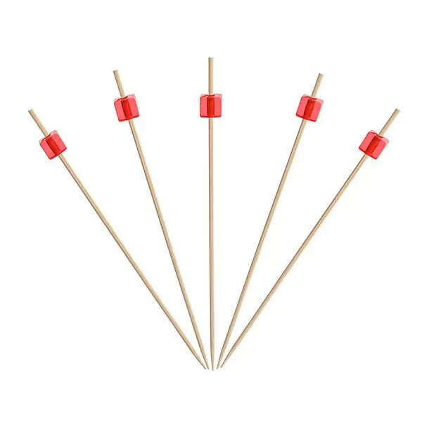 Dekoratif Küp Bambu Kürdan Kırmızı 9 cm