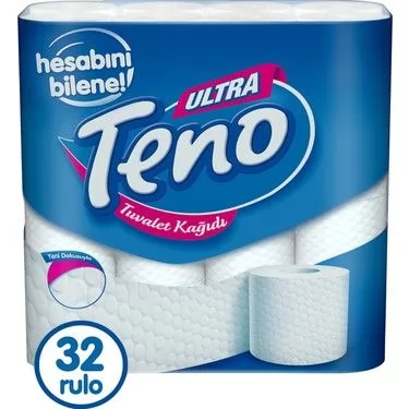 Teno Tuvalet Kağıdı 32 Rulo 2 Katlı Ultra Yumuşak