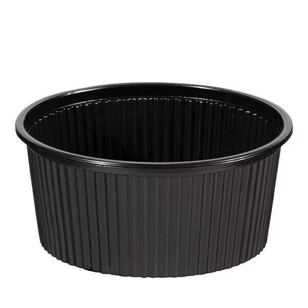 16 oz Siyah Plastik Çorba Kasesi 50'li (Kapak Hariç)