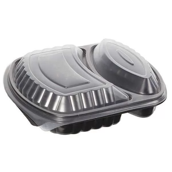 2 Bölmeli Kapaklı Gıda Kabı (Sıcağa Dayanıklı)