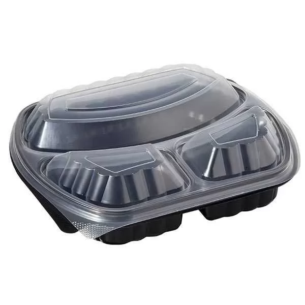 3 Bölmeli Kapaklı Gıda Kabı (Sıcağa Dayanıklı)