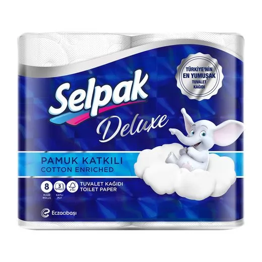 Selpak Deluxe Tuvalet Kağıdı 8'li | Üç Katlı