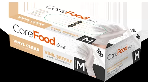 Vi̇ni̇l Pudrasız Şeffaf Eldi̇ven