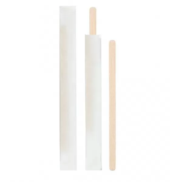 Kağıt Sargılı Tahta Karıştırıcı 14 cm