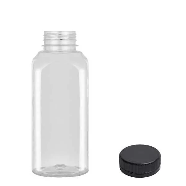 Kapaklı Kare Pet Şişe 500 cc