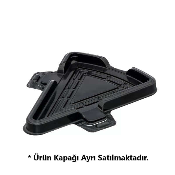 Özge Plastik Dilim Pasta Kabı Siyah Taban