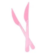 Plastik Bıçak Pembe Lüx
