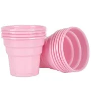 Plastik Meşrubat Bardağı Lüks Pembe