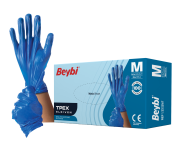 Yeni Nesil Hibrit Pudrasız Mavi Eldiven (S,M,L)